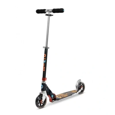 Image de Micro Speed+ Trottinette Adulte Citadine Pliable &amp; Légère Planche Extra Large 12+ Ans Noir/Orange
