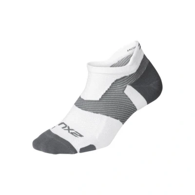 Image de 2XU Vectr Lightcushion No Show Sock, blanc/gris, M