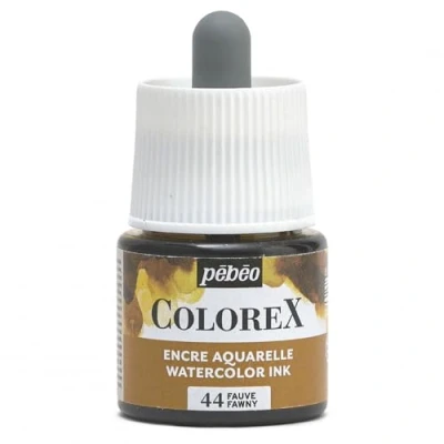 Image de Pébéo Encre Colorex 45 ML Fauve Aquarelle marron Rendu Velouté Dessin Multi outil Tous Supports
