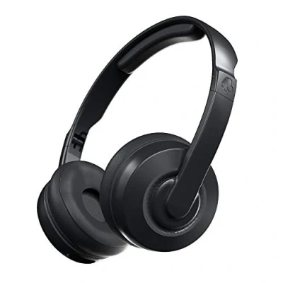 Image de Skullcandy Cassette Casque Supra Auriculaire sans Fil, Autonomie 22 h, Microphone, Compatible iPhone + Android Appareils Bluetooth Noir