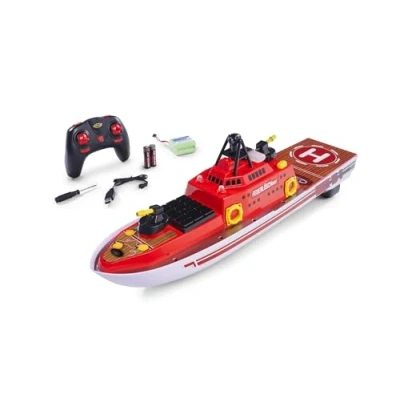 Image de Carson 500108051 RC Bateau d&#039;incendie 2.4G 100% RTR télécommandé, RC, télécommandé pour Enfants et Adultes, radiocommande Incluse