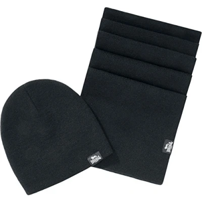Image de Lonsdale Unisex SET Leafield Bonnet, Taille: One Size, Black
