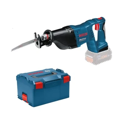Image de Bosch Professional 18V System scie sabre sans fil GSA 18 V LI (avec deux lames de (bois/métal), batterie ni chargeur, dans L BOXX 238)