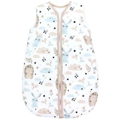 Image de TupTam Gigoteuse Bébé tout au long De l&#039;année, certifiée OEKO TEX, 2.5 TOG, sans manches, rembourrée, Aigle Lièvre Beige menthe, 80 86