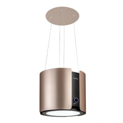 Image de Klarstein Skyfall Smart Hotte d&#039;aspiration suspendue, à recyclage/à évacuation, commande par app et gestes, 45 x 42 cm (Øxl), 402 m3/h, 200 W, 3 vitesses, éclairage LED, rose