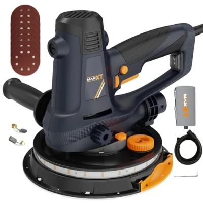 Image de MAXXT Ponceuse murale pour cloisons sèches, 810W Moteur électrique 1500 2800TR/MIN, vitesse variable, aspiration réglable, grosse et fine abrasion, 8 disques à poncer