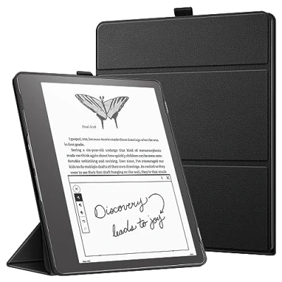 Image de FINTIE Étui pour Kindle Scribe 2024/2022 10.2 Pouces Coque Fine et Légère Housse Pliable avec Fonction de Veille/Réveil Automatique, Noir