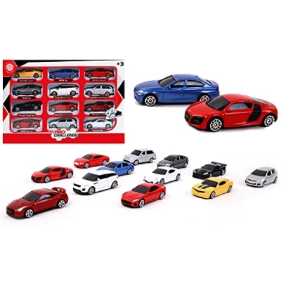 Image de TURBO CHALLENGE Assortiment de 12 Voitures à License Die Cast 029021 1/64 Voiture Roues Libres Modèle Aléatoire Métal À Partir 3 Ans