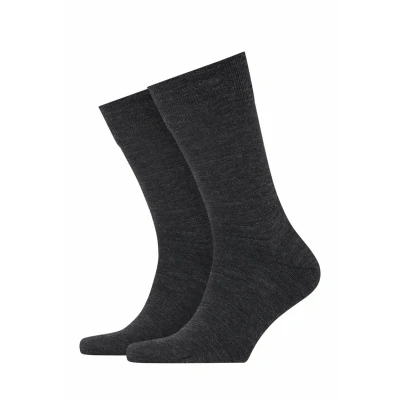 Image de Esprit Basic WOOL 2PACK UNI Chaussettes, Homme, Taille: 43 46, Anthra.mel (3080)