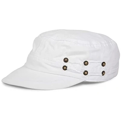 Image de styleBREAKER Casquette Militaire Unisexe au Look usé et délavé, Vintage, avec déchirures Trous, Ajustable 04023011, Couleur:Blanc