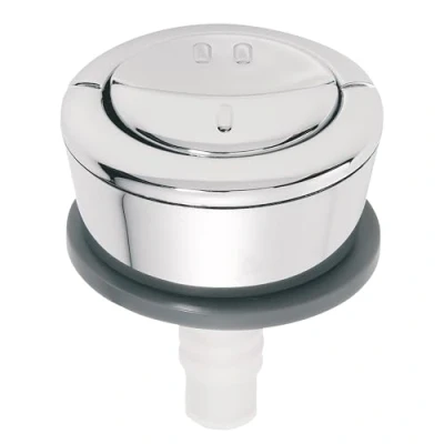 Image de Wirquin 10720826 Bouton chasse d&#039;eau wc double chasse, chromé