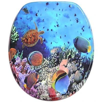 Image de Abattant WC Finition de haute qualité Charnières robustes Fixation facile Ocean