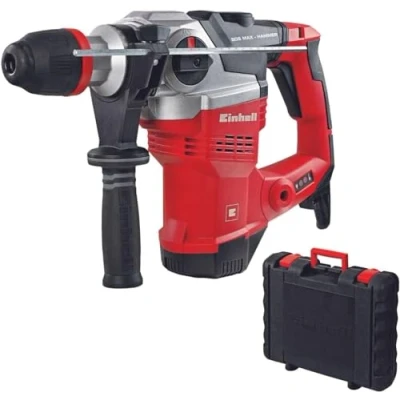 Image de Einhell Marteau perforateur TE RH 38 E (1050 W, Mandrin SDS MAX, Livré en coffret avec une butée de profondeur métal et poignée supplémentaire rainurage antidérapant)