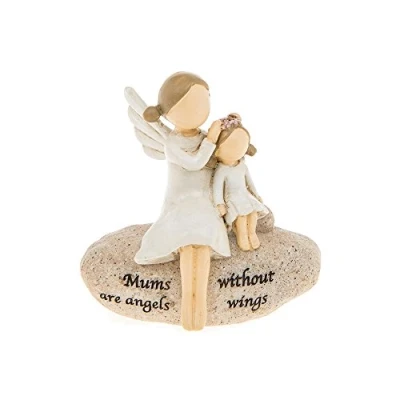 Image de Angels Galet à Offrir avec Message Sentimental : « Mums are