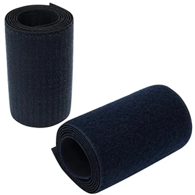 Image de AERZETIX C66017 Bande/rouleau de scratch 100 mm 1 mètre auto agrippant organisateur/serre câbles ruban sac vêtement attache sangle couleur: bleu foncé en polyamide et polyester