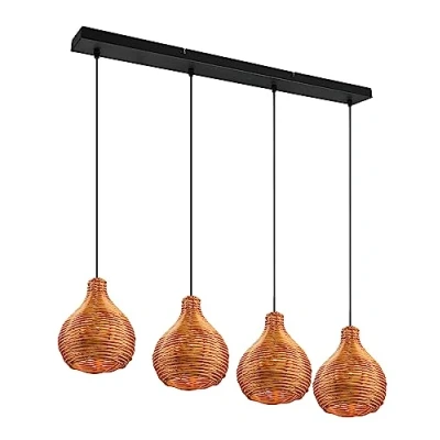 Image de Reality, Suspension, Sprout 4xE14, max.30,0 W Maillage rotin, naturel, Corps: naturel L:93,0cm, L:17,0cm, H:150,0cm IP20,