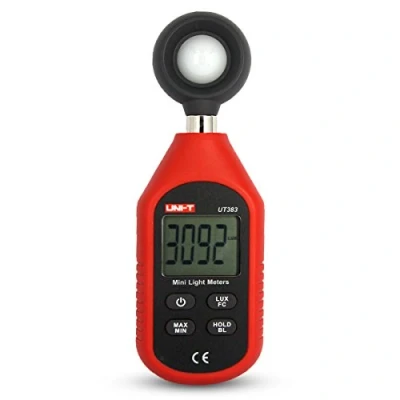 Image de Illuminomètre numérique UNI T UT383 avec LCD, affichage de la luminosité en lux et compteur lumière précis
