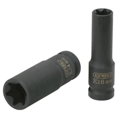 Image de KS TOOLS 515.1056 Douille à choc 75 E18 12,5 (1/2&quot;) Profilé en E, Torx extérieur