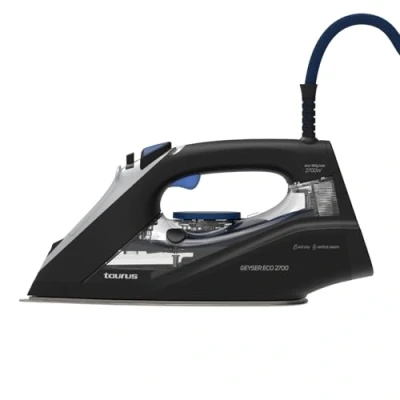 Image de Taurus Geyser Eco 2700 Fer à repasser vapeur 2700W, Jet 170g/min, continue 40g/min, anti calcaire, goutte, Fonction de pulvérisation, Désinfectant vertical, Mode éco