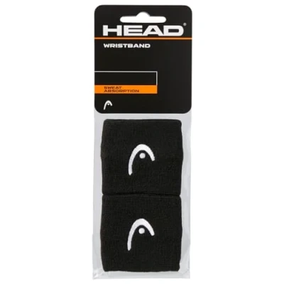 Image de HEAD Bandeau de Poignet 2,5 Pouces (6,35 cm) Adulte Unisexe, Noir, Taille Unique