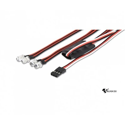 Image de Carson 500906239 Kit d&#039;éclairage LED 2 + sur Radio, Rechange, modélisme, Accessoires, pièces de Tuning, Rouge, Blanc, Moyen