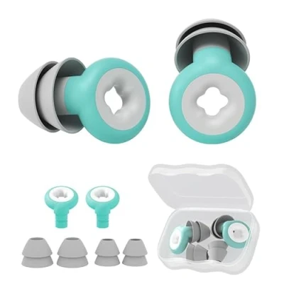 Image de Bouchons d&#039;Oreille Antibruit S/L Protection Auditive Silencieux Réutilisables Suppression du Bruit pour le Sommeil en Silicone (vert)