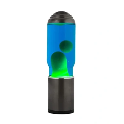 Image de I TOTAL Lampe à Lave Magma &amp; Glitter (liquide bleu/cire verte)
