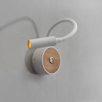 Image de ouglres Applique murale LED avec interrupteur, lampe moderne blanche col de cygne, lecture, pour lit, chambre, escalier, salle à manger, bain, salon,
