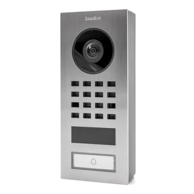 Image de Interphone Vidéo IP Wifi D1101V Portier Édition Compacte 1 Bouton d&#039;Appel et Vision Nocturne Contrôle l&#039;Accès à votre Domicile Détecteur de Mouvement Accessoires Inclus Inox Doorbird
