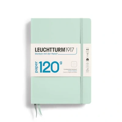 Image de LEUCHTTURM1917 370344 Carnet de notes Medium (A5), EDITION 120, Papier 120 gr/qm, Couverture rigide, 203 pages numérotées, Mint Green, pointillé