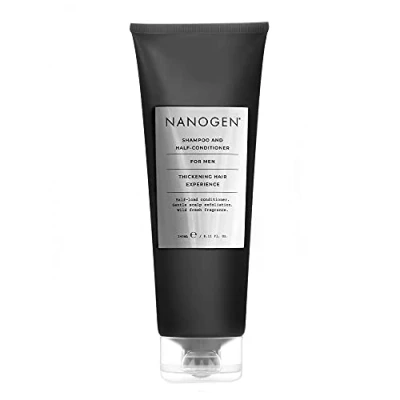 Image de Nanogen Shampooing épaississant et demi après shampoing pour homme 240 ml Nettoyage en profondeur avec de l&#039;acide salicylique des ingrédients croissance cheveux encourager la