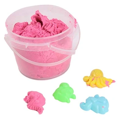 Image de MAIN D&#039;ARTISTE Seau de Sable Coton Loisir Créatif 037001Y Couleur Aléatoire 450 Gr Jouet Enfant Modelage Magique Activités Manuelles À Partir 5 ans