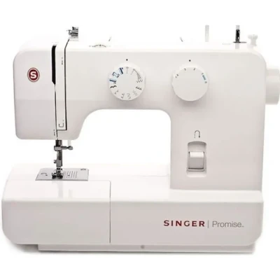Image de Machine à coudre SINGER Promise 1409 Blanc Boutonnière 4 étapes 9 motifs de points Main libre