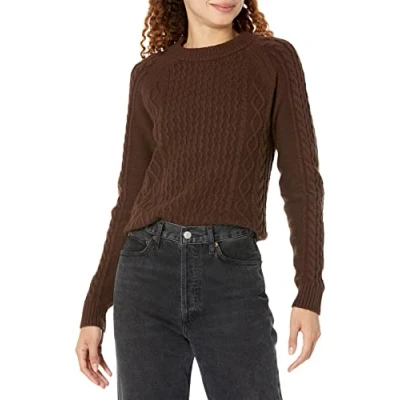 Image de Amazon Essentials Pull Over en Maille Torsadée Femme, Marrón Espresso, XL