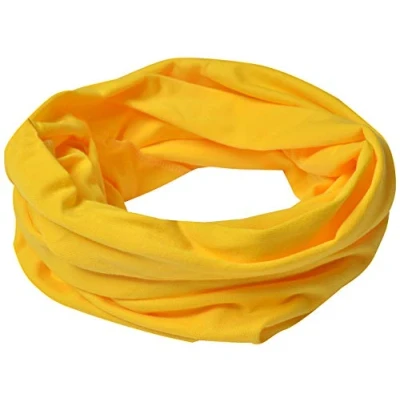 Image de Miobo Écharpe à boucles en coton pour enfants, écharpe tube, ronde (L, Jaune)