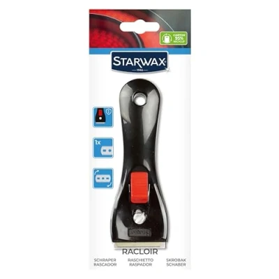 Image de STARWAX Racloir Spécial Plaques Vitrocéramique et Induction Nettoie, Décolle les Salissures Résidus d&#039;Aliments Séchés Ne Raye Pas Conception Française
