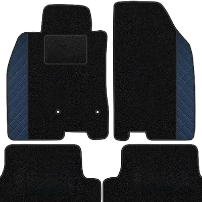 Image de Tapis de Voiture en Moquette 4 pièces Sol antidérapant pour Automobile Un Design Accrocheur Adapte pour: Renault Twingo II 2007 2014 Bleu