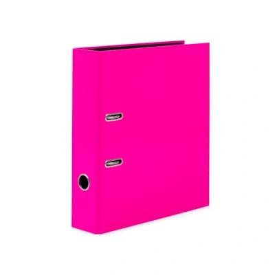 Image de HERMA 20065 classeur A4 rose fluo, 7 cm de large, motif : à levier en carton avec impression intérieure pour l&#039;école et le bureau, anneaux stable, garçons filles