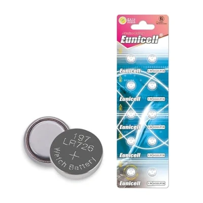 Image de Eunicell Lot de 10 piles bouton alcalines type AG2/G2/LR726/SR726W/396/397