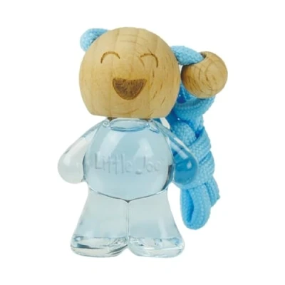 Image de Little Joe Glass Bottle désodorisant, Car Air Freshener +/ 45 jours de parfum frais dans la voiture, l&#039;automobile, caravane, le ménage, penderie, cuisine, etc. (Voiture neuve (bleu clair))