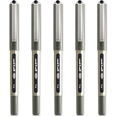 Image de Uniball Eye Fine UB 157 Pack de 5 Stylos à bille pointe 0,7 mm Noir