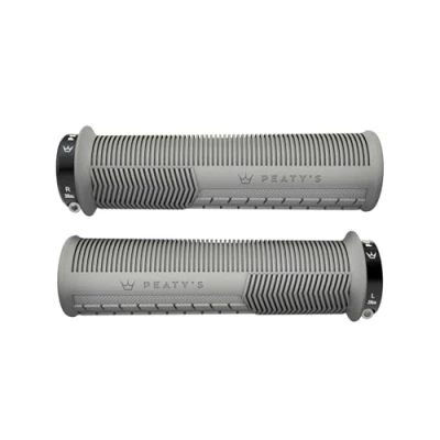 Image de Peaty&#039;s Monarch Grips Gris/Champignon/épais Confortable, Durable, Barres de Doigts ergonomiques, Coussinet Pouce, équitation Toute la journée, Tous Temps et Terrain, VTT, Enduro, Descente