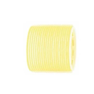Image de Sibel Feuille Cheveux Bigoudis Velcro mm Jaune 6 pièces