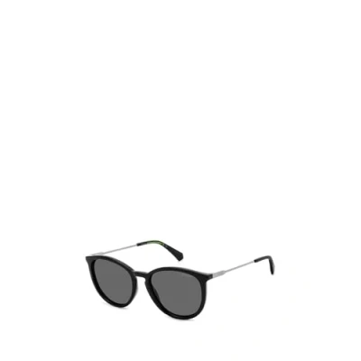 Image de Polaroid Unisex PLD 4143/S/X 807/M9 Lunettes de soleil Plastique Noir Gris Ronde Polarisé