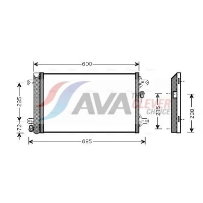 Image de PRASCO VNA5183D Condenseur De Clim avec déshydrateur 13,0 Aluminium 512 VOLKSWAGEN: Sharan I, SEAT: Alhambra FORD: Galaxy Mk1 MPV