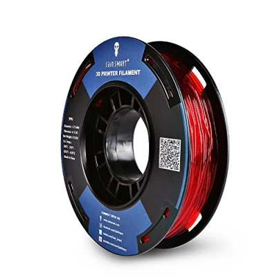 Image de SainSmart Petite bobine Filament 1.75 mm TPU Flexible Dimensions 250 g, précision de +/ 0,05 3D, Shore 95 A Rouge