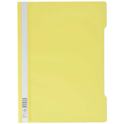 Image de Durable 252304 Lot de 25 Chemise à Lamelles Format A4 Couverture Transparente Dos Opaque Jaune