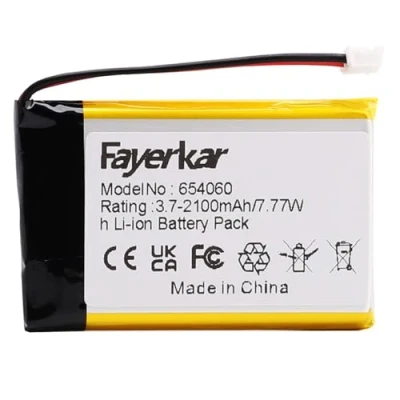 Image de Fayerkar Batterie Li ion polymère de rechange 3,7 V 2100 mAh 654060 (704060) pour produits électroniques DIY 5 GPS, lumière LED, haut parleur Bluetooth, alimentation mobile