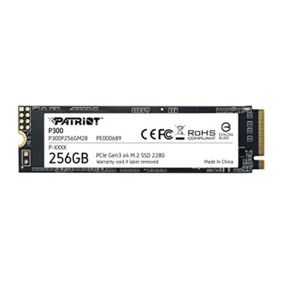 Image de Patriot P300 M.2 PCIe Gen 3 x4 256Go SSD a Basse Consommationo P300P256GM28 Lecture Allant Jusqu’à 1700 Mo/s et des Vitesses d’Ecriture usqu’à 1100