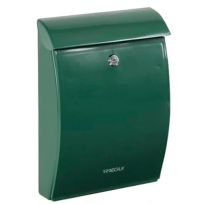 Image de ARREGUI Mininova E5333 Boîte aux Lettres en Plastique Robuste, Taille M (courrier Format A4 et Magazine), Murale, Anti Pluie, Anticorrosion, Facile à Installer, Vert
